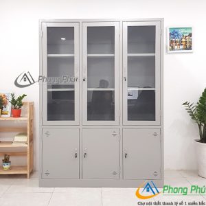 Tủ hồ sơ sắt kính 3 buồng TU09K7CK