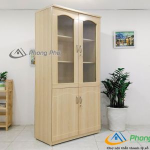 Tủ gỗ tài liệu 2 buồng cao cấp TL03